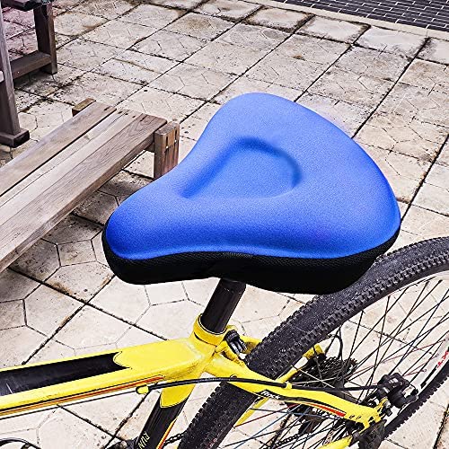61+LBZ1s7sL. AC  - ANZOME Bike Seat Cushion, Wide Gel Bike Seat Cover & Extra Soft Gel Bike Seat Cushion for Women Men Everyone, Fits Spin, Stationary, Cruiser Bikes, Indoor Cycling(Waterproof Case Included) …