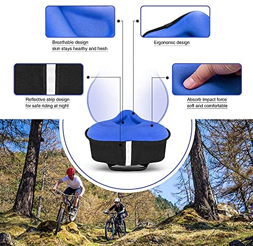 61sEcfk8nhL. AC  - ANZOME Bike Seat Cushion, Wide Gel Bike Seat Cover & Extra Soft Gel Bike Seat Cushion for Women Men Everyone, Fits Spin, Stationary, Cruiser Bikes, Indoor Cycling(Waterproof Case Included) …