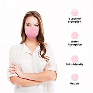 8cfe61d0 0d87 4742 9f86 30e2001fff12.  CR0,0,1500,1500 PT0 SX300 V1    - Dolce Calma KN95 Face Mask, 50 Pack Individually Wrapped, 5-Ply Breathable and Comfortable Multicolor Masks for Men and Women, Adjustable Nose Clip & Flexible Earloop