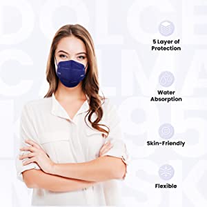 aa69c513 8779 4031 a569 95e54064657a.  CR0,0,1500,1500 PT0 SX300 V1    - Dolce Calma KN95 Face Mask, 50 Pack Individually Wrapped, 5-Ply Breathable and Comfortable Multicolor Masks for Men and Women, Adjustable Nose Clip & Flexible Earloop