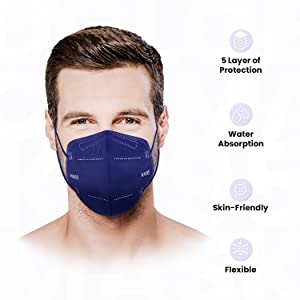 c23c15bc 6ac7 415e 97c3 89f3e883bef7.  CR0,0,1500,1500 PT0 SX300 V1    - Dolce Calma KN95 Face Mask, 50 Pack Individually Wrapped, 5-Ply Breathable and Comfortable Multicolor Masks for Men and Women, Adjustable Nose Clip & Flexible Earloop
