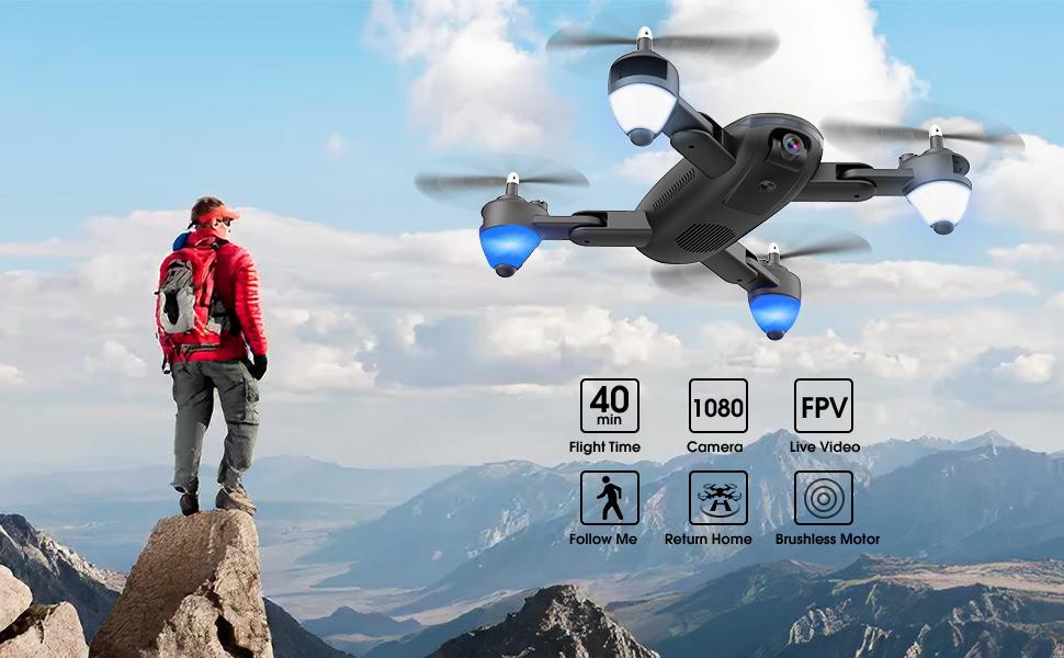 edaead36 32fb 477e bd63 3e384aeb2394.  CR0,0,970,600 PT0 SX970 V1    - Foldable Drone with 1080P HD Camera for Kids and Adults, Zuhafa T4,WiFi FPV Drone for Beginners, Gesture Control RC Quadcopter with 2 Batteries ,RTF One Key Take Off/Landing,Headless Mode, APP Control,Double Camera,Carrying Case