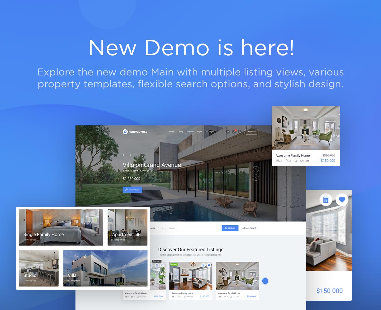 new demo - HomePress - Real Estate WordPress Theme