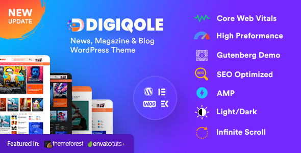 theme preview.  large preview - Digiqole - News Magazine WordPress Theme
