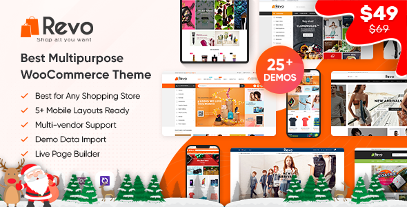 Revo – Multipurpose Elementor WooCommerce WordPress Theme (25+ Homepages & 5+ Mobile Layouts)