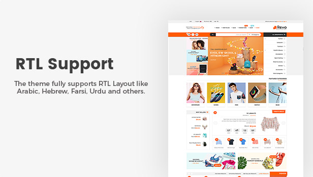 14 RTL Support - Revo - Multipurpose Elementor WooCommerce WordPress Theme (25+ Homepages & 5+ Mobile Layouts)