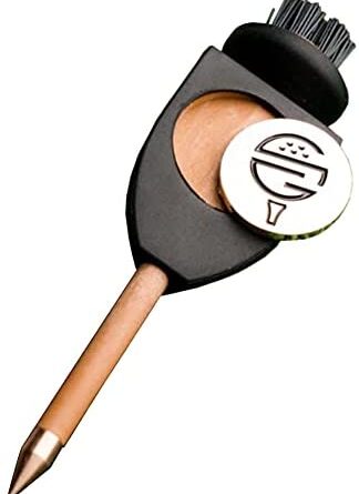 1644477006 31oPfLTFa S. AC  324x445 - Skinny Golf Stixpick - 4 in 1 Divot Repair Tool - Golf Club Scrub Brush - Magnetic Ball Marker - Groove Cleaner Pick - Ultimate Golf Accessory Tool