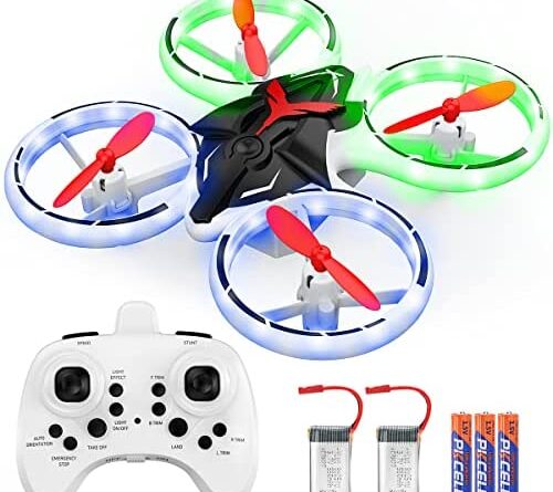 1644736784 517 cIb1WuL. AC  500x445 - NXONE Drone for Kids and Beginners Mini RC Helicopter Quadcopter Drone with LED Lights, Altitude Hold, Headless Mode, 3D Flips, One Key Take Off/Landing and Extra Batteries, Kids Drone Toys Gifts for Boys and Girls with Remote Control (Black Red)