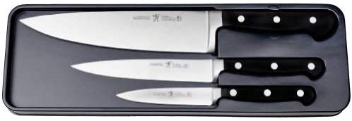 31Kh5 Fn SL. AC  - HENCKELS Classic 3-pc Kitchen Knife Set, Chef Knife, Utility Knife, Paring Knife, Stainless Steel, Black