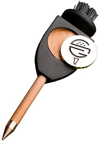 31oPfLTFa S. AC  - Skinny Golf Stixpick - 4 in 1 Divot Repair Tool - Golf Club Scrub Brush - Magnetic Ball Marker - Groove Cleaner Pick - Ultimate Golf Accessory Tool