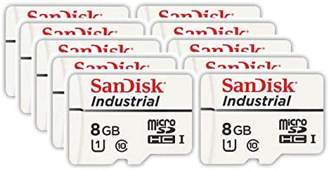 41EYwhPDypL. AC  - SanDisk Industrial 8GB Micro SD Memory Card Class 10 UHS-I MicroSDHC (Bulk 10 Pack) in Cases (SDSDQAF3-008G-I) Bundle with (1) Everything But Stromboli Card Reader