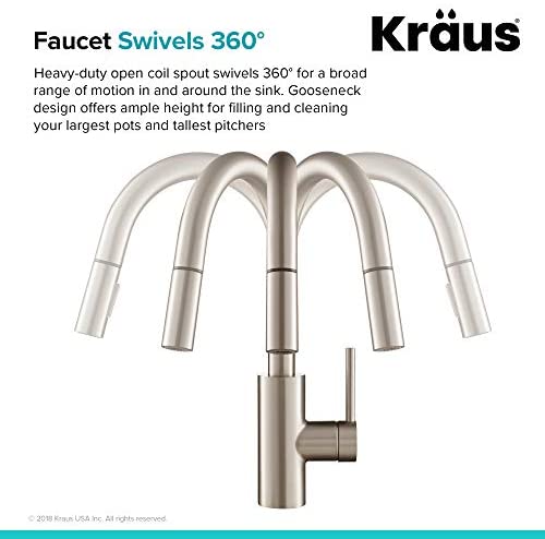 41UvF5WLvAL. AC  - Kraus KPF-2620SFS Oletto Kitchen Faucet, 16 Inch, Spot Free Stainless Steel