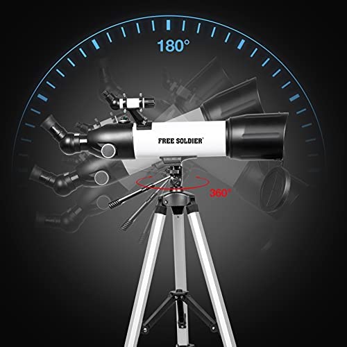 41aoQVbIouL. AC  - Telescope for Adults Astronomy- 700x90mm AZ Astronomical Professional Refractor Telescope for Kids Beginners with Advanced Eyepieces, Tripod, Wireless Remote, White