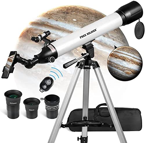 519v81jWmhL. AC  - Telescope for Adults Astronomy- 700x90mm AZ Astronomical Professional Refractor Telescope for Kids Beginners with Advanced Eyepieces, Tripod, Wireless Remote, White