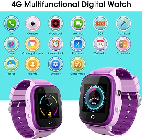 51BnqJP2d4L. AC  - 4G Kids Smartwatch, Smart Watch for Kids, IP67 Waterproof Watches with GPS Tracker, 2 Way Call Camera Voice & Video Call SOS Alerts Pedometer WiFi Wrist Watch, 3-12 Years Boys Girls Gifts