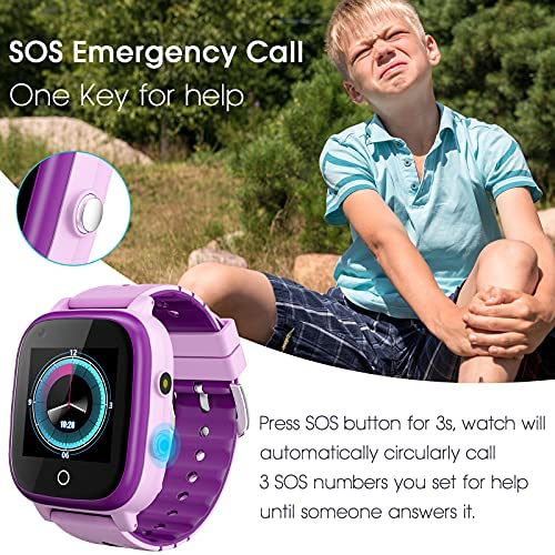51I2BcYXSnL. AC  - 4G Kids Smartwatch, Smart Watch for Kids, IP67 Waterproof Watches with GPS Tracker, 2 Way Call Camera Voice & Video Call SOS Alerts Pedometer WiFi Wrist Watch, 3-12 Years Boys Girls Gifts