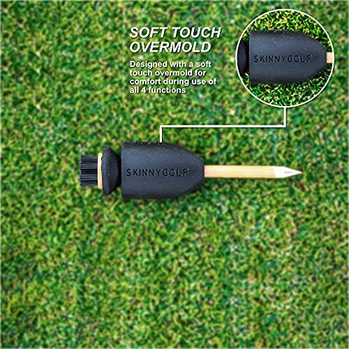 51KZ2HoQHWS. AC  - Skinny Golf Stixpick - 4 in 1 Divot Repair Tool - Golf Club Scrub Brush - Magnetic Ball Marker - Groove Cleaner Pick - Ultimate Golf Accessory Tool