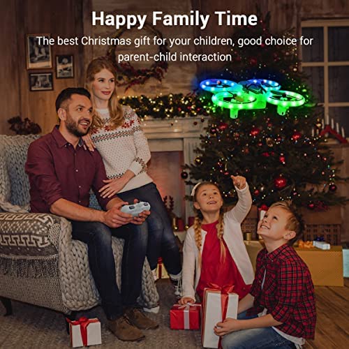 51R581fqjxL. AC  - NXONE Drone for Kids and Beginners Mini RC Helicopter Quadcopter Drone with LED Lights, Altitude Hold, Headless Mode, 3D Flips, One Key Take Off/Landing and Extra Batteries, Kids Drone Toys Gifts for Boys and Girls with Remote Control (Black Red)