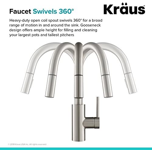 51VmDwwGJTL. AC  - Kraus KPF-2620SFS Oletto Kitchen Faucet, 16 Inch, Spot Free Stainless Steel