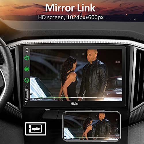 51gCg+2OteL. AC  - Double Din 3D Car Stereo Compatible with Apple Carplay and Android Auto,7 Inches HD Touchscreen Car AM/FM Audio Receiver with Anti-noise Microphone, Backup Camera,Voice Control,Bluetooth, AUX /SWC/USB