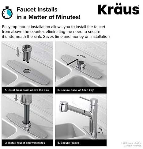 51hozuwuxPL. AC  - Kraus KPF-2620SFS Oletto Kitchen Faucet, 16 Inch, Spot Free Stainless Steel