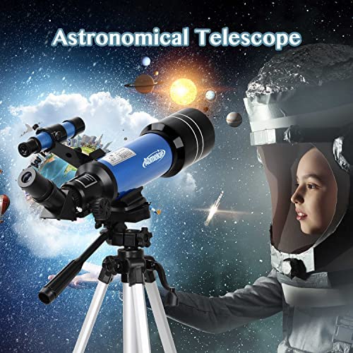 51ki1YrimsL. AC  - AOMEKIE Telescope for Adults Kids 70mm Apture Astronomical Telescope for Beginners Refracting Telescope with 3X Barlow Lens Moon Filter Phone Adapter Tripod Carry Bag