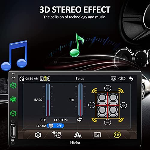 51o9A21lkKL. AC  - Double Din 3D Car Stereo Compatible with Apple Carplay and Android Auto,7 Inches HD Touchscreen Car AM/FM Audio Receiver with Anti-noise Microphone, Backup Camera,Voice Control,Bluetooth, AUX /SWC/USB
