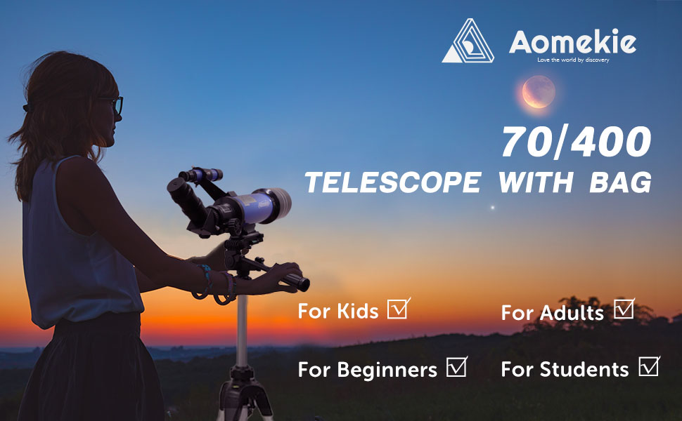 9e0b23f8 7498 40be a8e0 8889fc22babd.  CR0,0,970,600 PT0 SX970 V1    - AOMEKIE Telescope for Adults Kids 70mm Apture Astronomical Telescope for Beginners Refracting Telescope with 3X Barlow Lens Moon Filter Phone Adapter Tripod Carry Bag