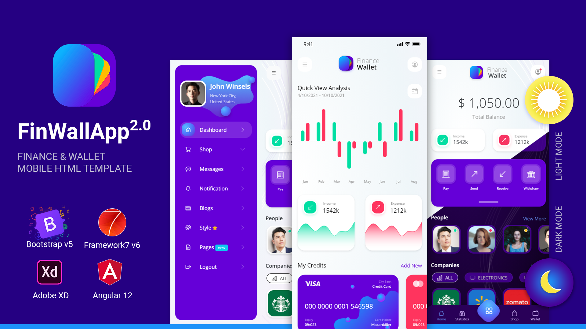 finwallapp version 2 latest mobile html template bootstrap 5