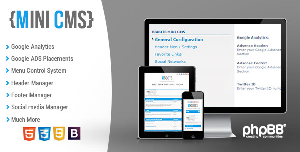 Mini CMS Preview590x300 - BBOOTS - HTML5/CSS3 Fully Responsive phpBB 3.2 Theme