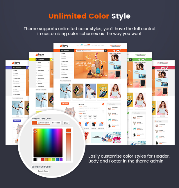 color - Revo - Multipurpose Elementor WooCommerce WordPress Theme (25+ Homepages & 5+ Mobile Layouts)