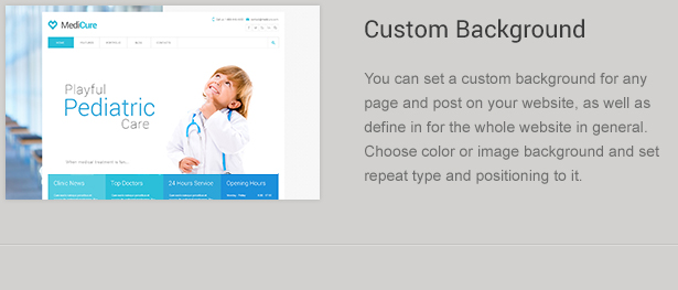custom page background - MediCure – Health  & Medical Wordpress Theme