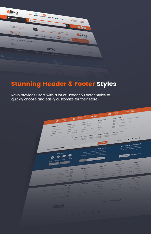 header footer styles - Revo - Multipurpose Elementor WooCommerce WordPress Theme (25+ Homepages & 5+ Mobile Layouts)