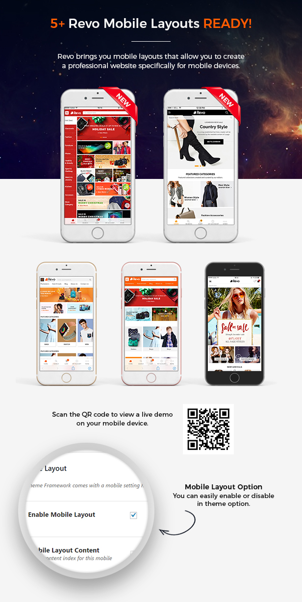 mobile layout - Revo - Multipurpose Elementor WooCommerce WordPress Theme (25+ Homepages & 5+ Mobile Layouts)