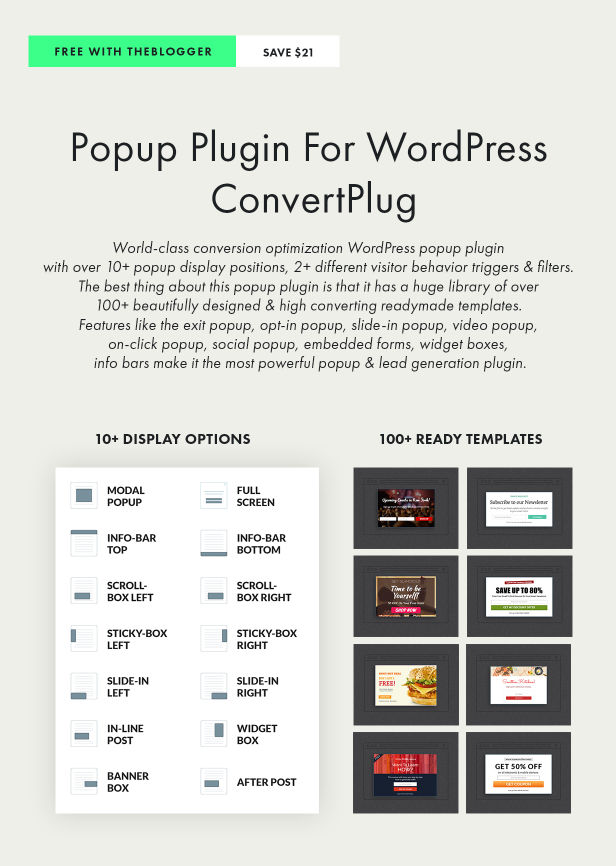 plugin popup - TheBlogger WordPress Theme
