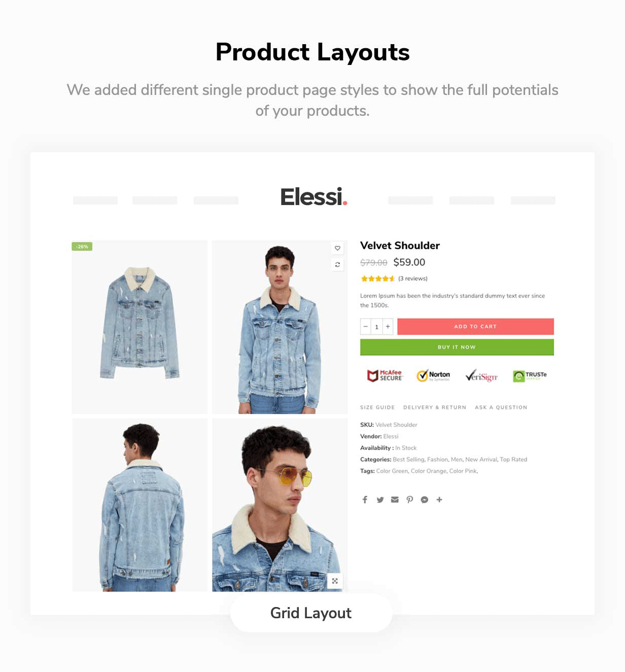 product layouts - Elessi 3 - Responsive Shopify Theme