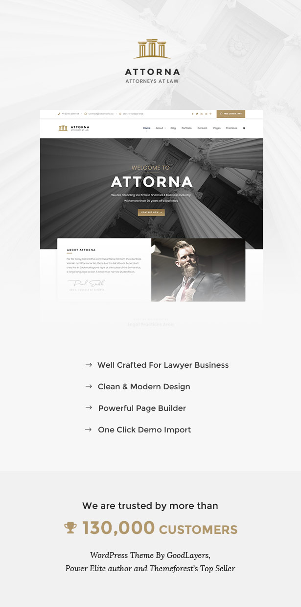 screen 1 - Attorna - Law, Lawyer & Attorney