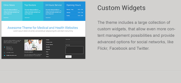 widgets - MediCure – Health  & Medical Wordpress Theme