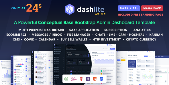 01 screenshot.  large preview - DashLite - Bootstrap Responsive Admin Dashboard Template