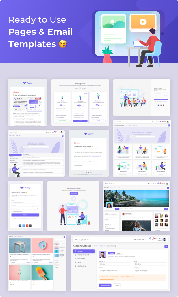 13 ready pages v1 - Vuexy – Figma Admin Dashboard UI Kit Template with Atomic Design System