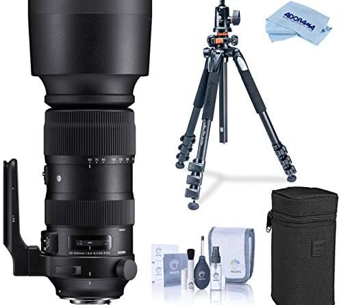 1646993775 41lchlnsMuL. AC  498x445 - Sigma 60-600mm F4.5-6.3 DG OS HSM Sports Camera Lens, Black (730955), Nikon F Mount Bundle with Vanguard Alta Pro 264AT Tripod and TBH-100 Head with Arca-Swiss Type QR Plate, Cleaning Kit