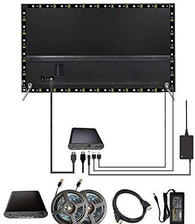 1648209286 41kcUHxp2ZL. AC  388x445 - WESIRI Ambient TV Kit for 60-75 inch HDMI Devices Dream Screen 4K HDTV Computer Backlight Background Lighting USB WS2812B LED Strip Full Set