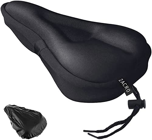 Zacro Bike Seat Cushion – Gel Padded Bike Seat Cover for Men Women Comfort，Extra Soft Exercise Bicycle Seat Compatible with Peloton