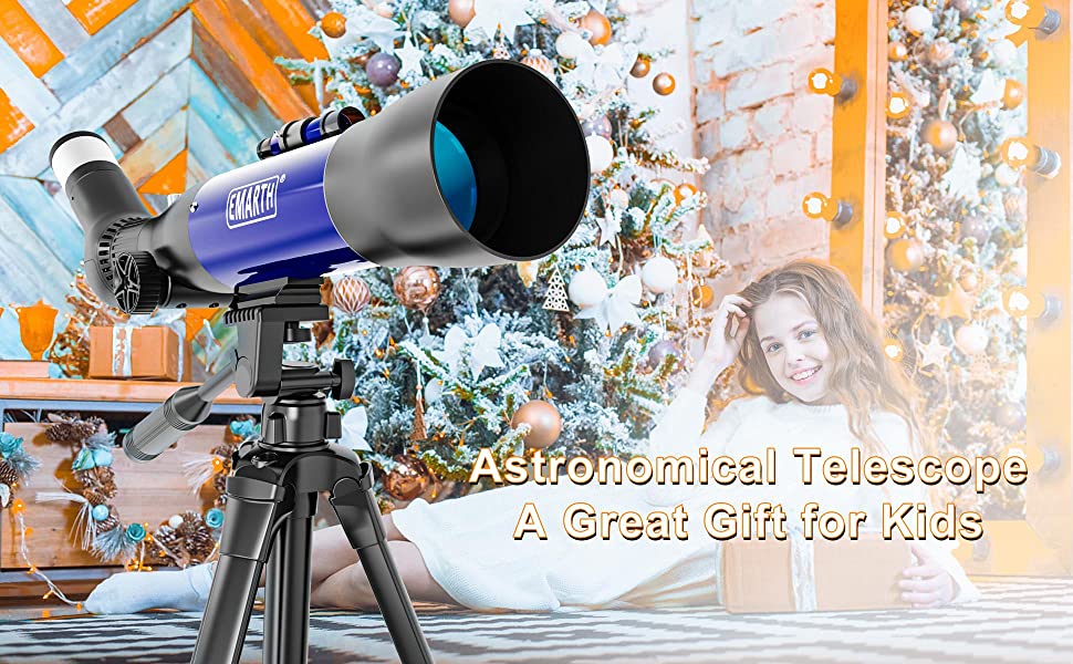 2f900eb2 5f6f 44c6 8e93 b4cf298acabb.  CR0,0,1940,1200 PT0 SX970 V1    - Emarth Interstellar Telescope 70mm Aperture 500mm AZ Mount Astronomical Refractor Telesocpe for Beginners Adults, Scope with Tripod, Phone Adapter, Star Finder, Kids Gift, Blue