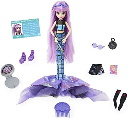 418BFj4R9YL. AC  - Mermaid High, Mari Deluxe Mermaid Doll & Accessories with Removable Tail, Doll Clothes and Fashion Accessories, Kids Toys for Girls Ages 4 and up