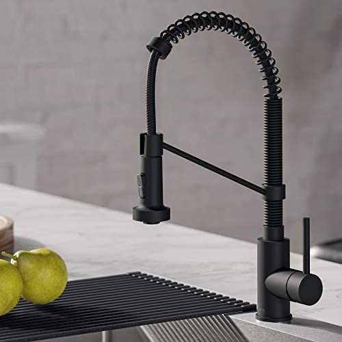 41J64gV4CLL. AC  - Kraus KPF-1610MB Bolden 18-Inch Commercial Kitchen Faucet with Dual Function Pull-Down Sprayhead in all-Brite Finish, 18 inch, Matte Black