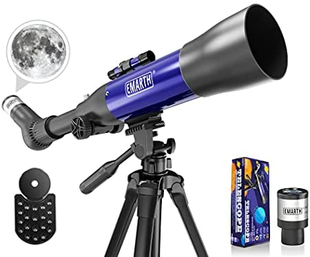 41c9diWbMWS. AC  - Emarth Interstellar Telescope 70mm Aperture 500mm AZ Mount Astronomical Refractor Telesocpe for Beginners Adults, Scope with Tripod, Phone Adapter, Star Finder, Kids Gift, Blue
