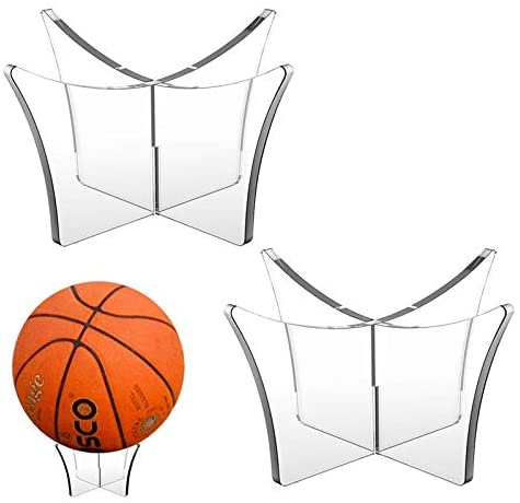 41cPub4haiL. AC  - LEILIN Ball Holder Stand for Trophy Autograph - Ball Holder Stand for Footballs Basketballs Volleyballs Soccer Balls - Acrylic Display