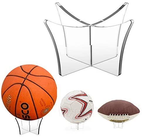 41kD8vk5S2L. AC  - LEILIN Ball Holder Stand for Trophy Autograph - Ball Holder Stand for Footballs Basketballs Volleyballs Soccer Balls - Acrylic Display