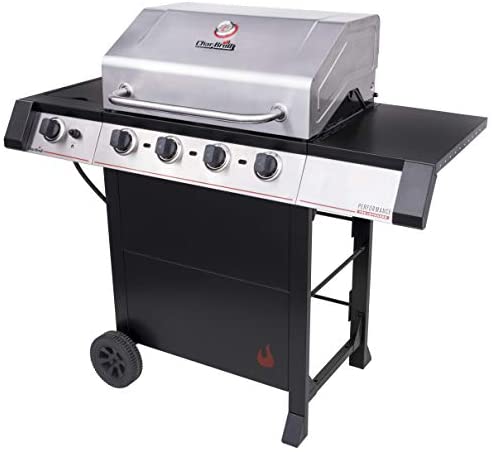 41x+yNd4z4L. AC  - Char-Broil 463331021 Performance TRU-Infrared 4-Burner Cart-Style Liquid Propane Gas Grill, Stainless/Black